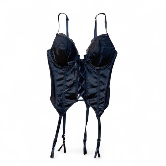 ♡︎ 00s gothic black bustier ♡︎ - Picture 1 of 8